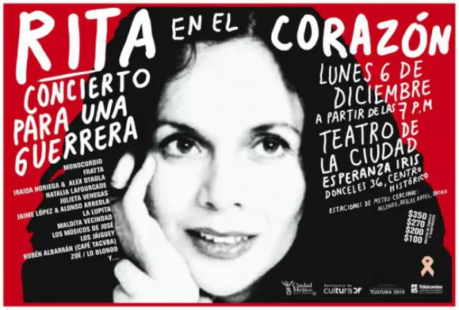 cartel del concierto Rita en el corazón