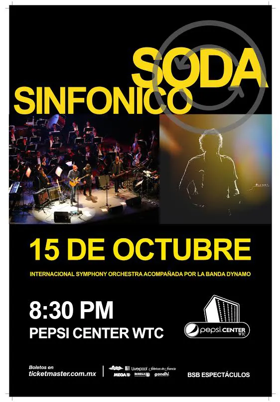Soda Stereo Sinfonico Pepsi Center Cartel Oficial