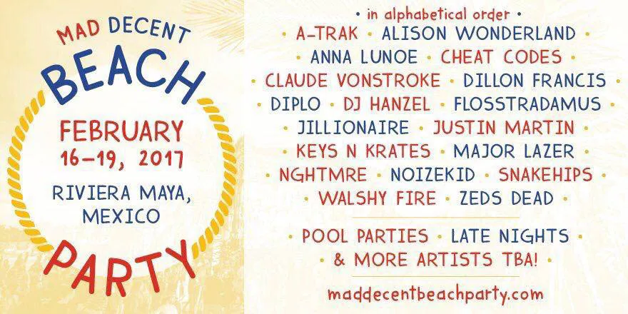 mad decent beach party