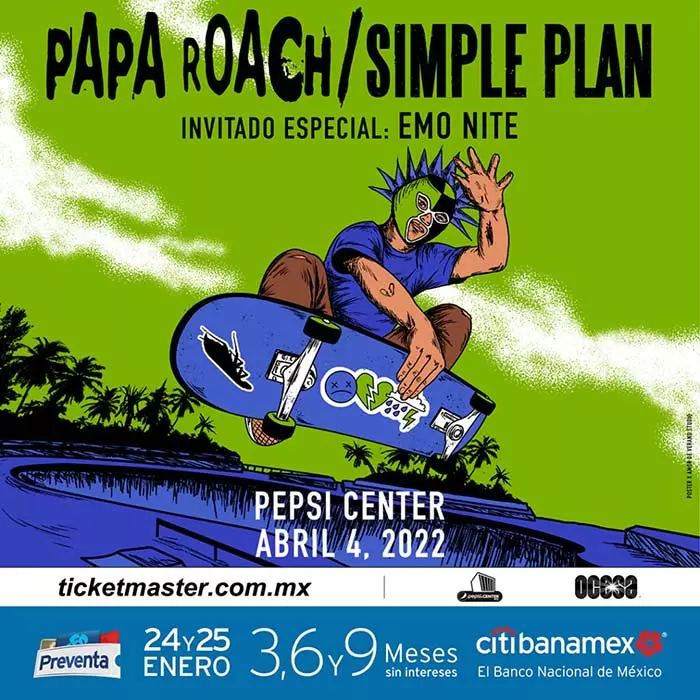 Papa Roach Simple Plan CDMX