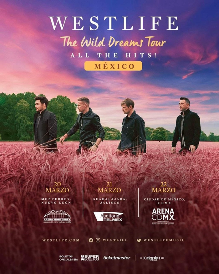 Westlife viene a México 2024 con su gira The Wild Dreams