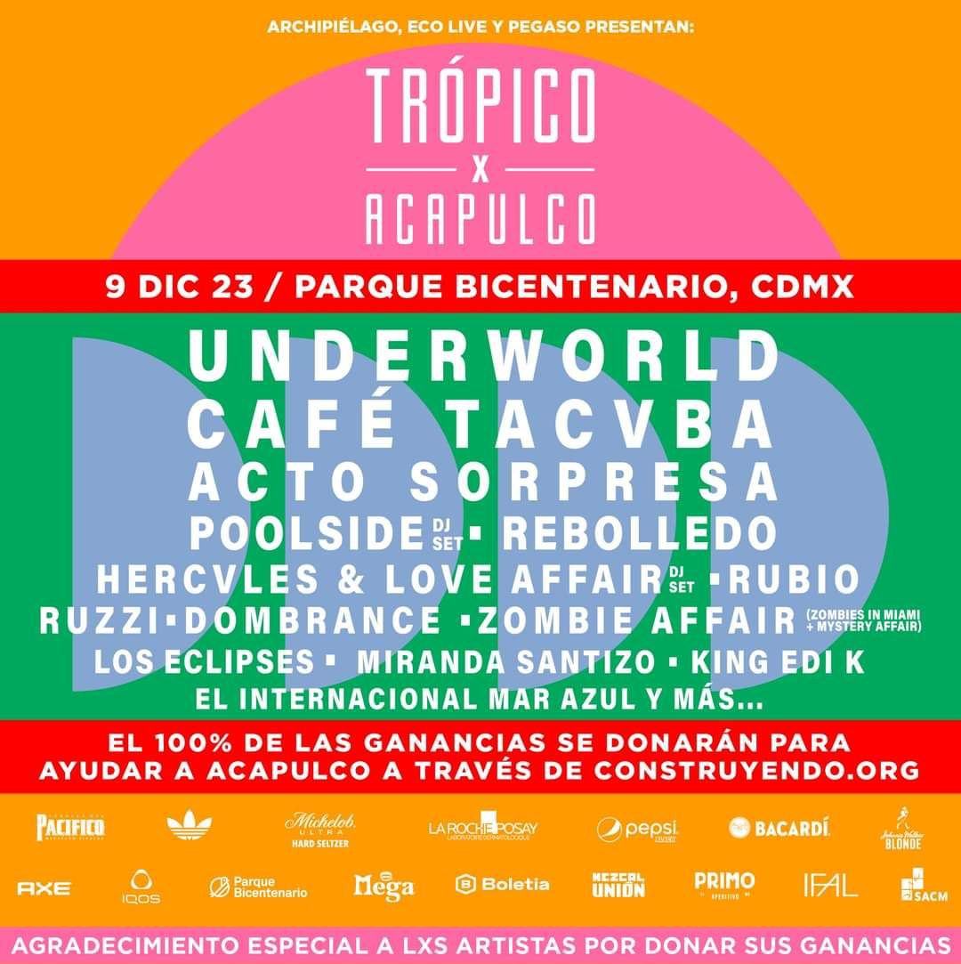 Cartel del festival Trópico x Acapulco